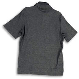 Mens Gray Short Sleeve Side Slit Stretch Pullover Polo Shirt Size Medium alternative image