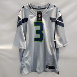 Nike NFL Seattle Seahawks Wilson Gray Football Jersey NWT Size 2XL