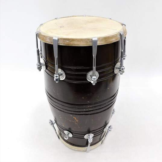 Unbranded Indian Wooden Double-Ended Mechanically-Tuned Dholak Drum image number 1