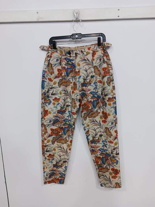 Banana Republic Women's Floral Relaxed Tapered Fit Pants Size 28S with Tags image number 1