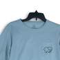 Ivory Ella Womens Blue Crew Neck Long Sleeve Pullover T-Shirt Size Medium image number 3
