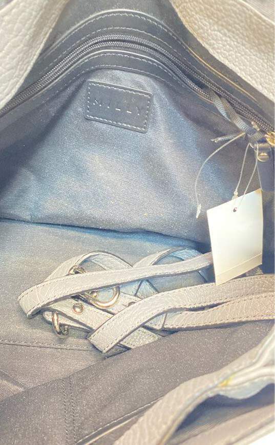 Milly Pebble Leather Convertible Satchel Backpack Grey image number 5