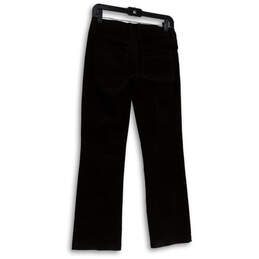 Womens Brown Flat Front Pockets Straight Leg Corduroy Chino Pants Size 0S alternative image