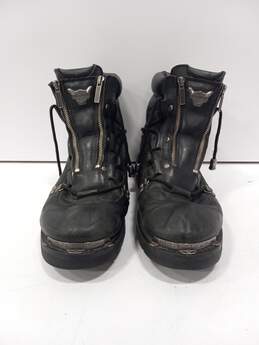Harley Davidson Men's Black Leather Motorcycle Boots Size 10.5