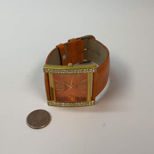 Designer Joan Rivers Classic Square Dial Adjustable Strap Analog Wristwatch image number 3