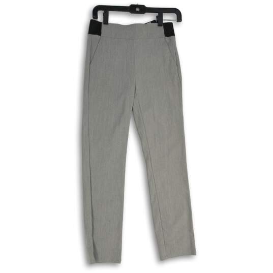 NWT Vera Wang Simply Vera Womens Gray Straight Leg Pull-On Ankle Pants Size XS image number 1