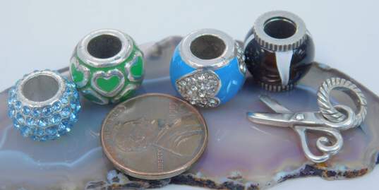 Brighton Designer Silver Tone Enamel & Swarovski Crystal Charm Beads 17.8g image number 7