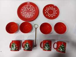 Bundle of Waechtersbach Red Christmas Tree Dishes