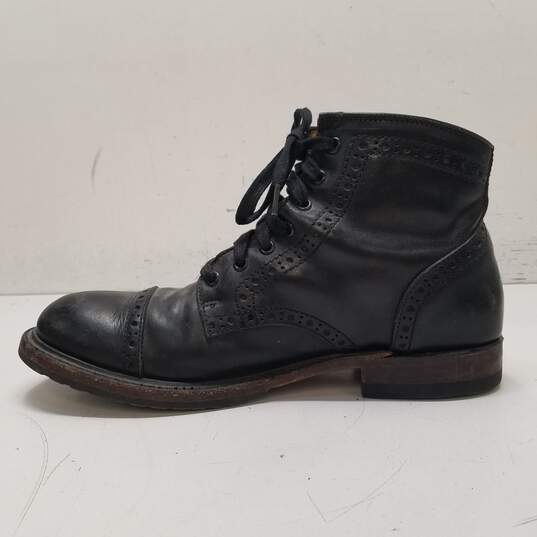 Frye Leather Bowerly Lace Up Boots Black 10 image number 2
