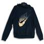 Nike Womens Black Rose Gold Long Sleeve Cowl Neck Pullover Hoodie Size XL image number 1
