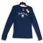 NWT Womens Blue Graphic Print Crew Neck Long Sleeve Pullover T-Shirt Size XL image number 1