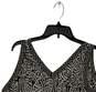Womens Gray Floral V-Neck Sleeveless Pullover Blouse Size Large image number 4