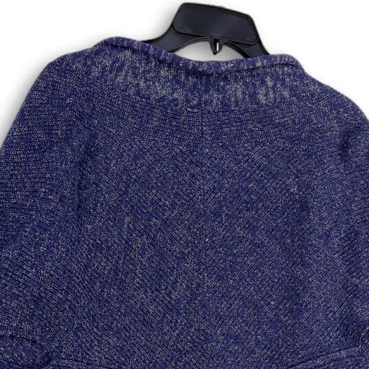 Womens Blue Heather Knitted Pockets Open Front Cardigan Sweater Size S/M image number 4