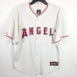 Majestic Men White MLB Angels Jersey L