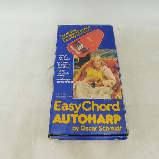 VNTG Oscar Schmidt 6-Chord Red Autoharp w/ Original Box and Accessories image number 6