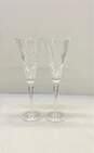Waterford Champaign Pair of Crystal 12th Edition Holiday Etched Glassware image number 1