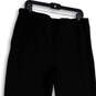 Womens Black Flat Front Elastic Waist Flared Wide Leg Ankle Pants Size XL image number 4