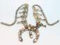 Vintage Artisan LH Stamped 900 Silver Coral Squash Blossom Necklace 54.3g image number 2