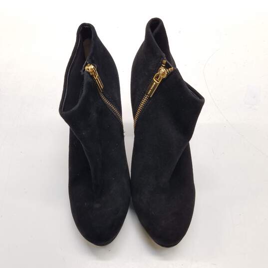 Michael Kors Suede Heeled Ankle Boots Black 6.5 image number 5