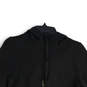 Womens Black Long Sleeve Quarter Zip Pullover Hoodie Size Small image number 3