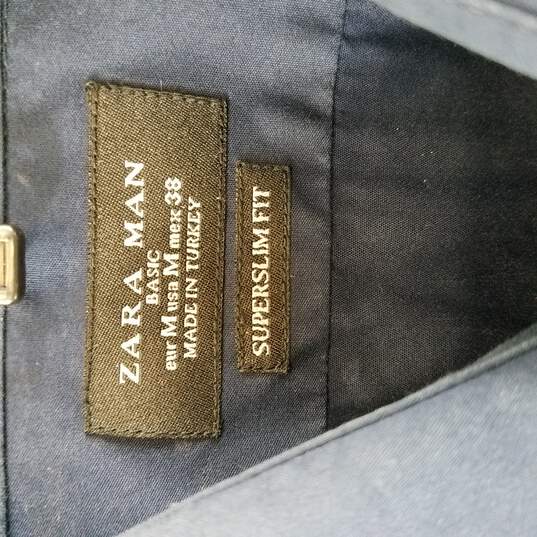 Zara Man Button Up Size M Navy Blue image number 2