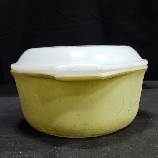 Vintage Pyrex Avocado Green Casserole Dish w/Lid image number 5