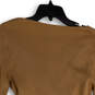 NWT Womens Brown Surplice Neck Long Sleeve Pullover Sweater Size Large image number 4
