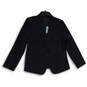 NWT Womens Blue Long Sleeve Notch Lapel One Button Blazer Size 14P image number 1