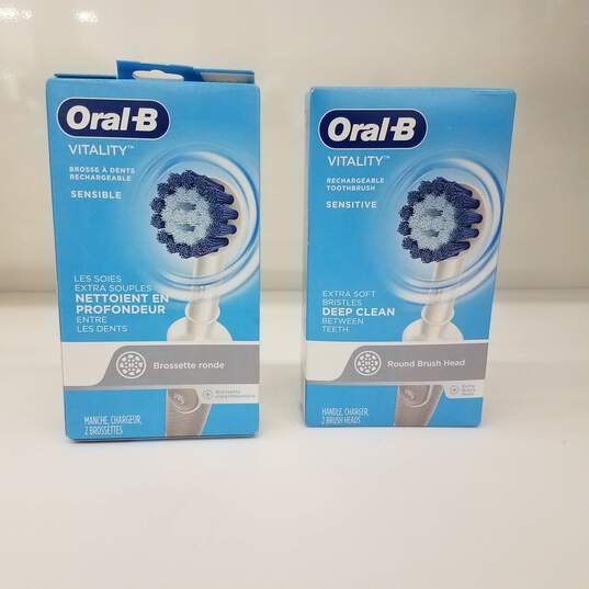 Oral B Vitality Sensitive Rechargeable Toothbrush Heads - 2 pack Sealed image number 2