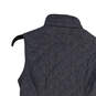 Womens Gray Mock Neck Sleeveless Full-Zip Quilted Jacket Size XXS image number 4