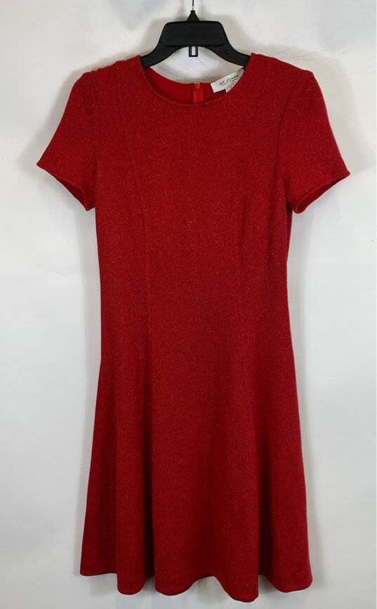St. John Women's Red Glitter Dress- Sz 4 NWT image number 1