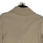 Womens Tan Shawl Neck Long Sleeve Slash Pocket Pullover Sweater Size L image number 4