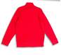 Mens Red Ribbed Mock Neck 1/4 Zip Long Sleeve Pullover Sweater Size M image number 2