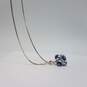 Sterling Silver Acrylic Box Chain Evil Eye Cube Pendant 19 1/2 Necklace 12.7g image number 7