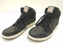 Air Jordan 1 Mid Black Olive Suede Men's Athletic Shoes Size 10.5