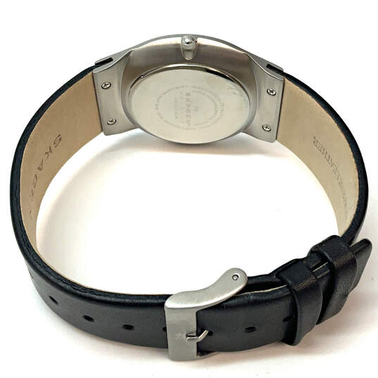 IOB Designer Skagen Black Adjustable Strap Round Dial Analog Wristwatch image number 3