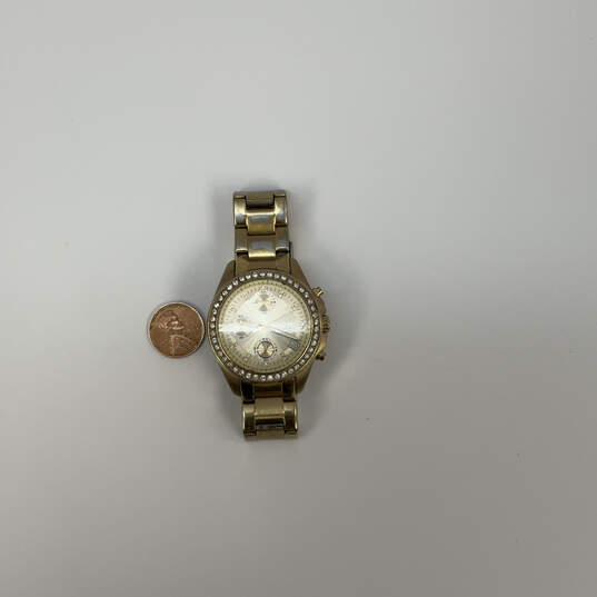 Designer Fossil ES2683 Gold-Tone Dial Stainless Steel Analog Wristwatch image number 2