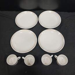 Syracuse China Set of 4 Plates and 4 Cups alternative image