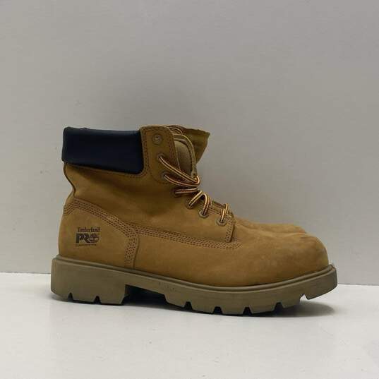 Timberland Pro 6 Inch Tan Leather Work Boots Men's Size 9 M image number 2