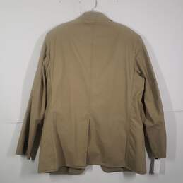 Mens Cotton Notch Lapel Long Sleeve Button Front Single Breasted Blazer Size 42 alternative image
