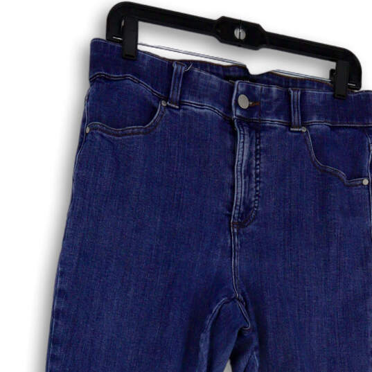 Womens Blue Medium Wash Pockets Regular Fit Denim Tapered Jeans Size 12 image number 3