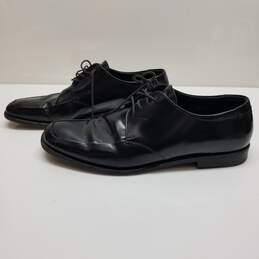 AUTHENTICATED Prada Black Leather Lace Up Square Toe Oxfords Mens Size 12 alternative image