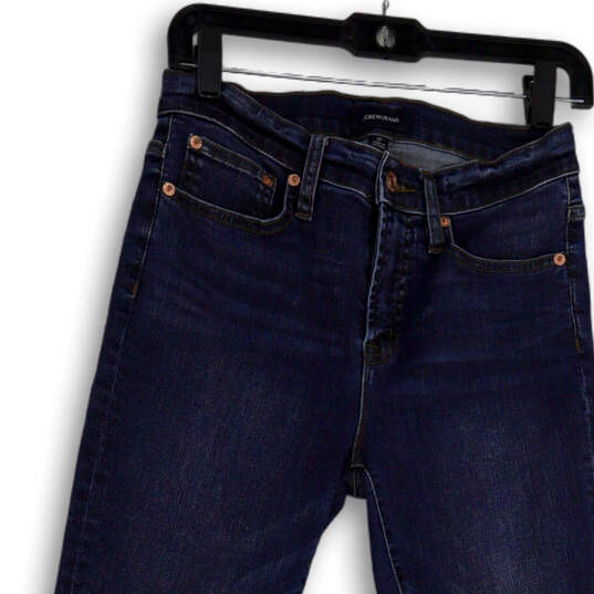 Womens Blue Denim Medium Wash Pockets Raw Hem Skinny Leg Jeans Size 27 image number 3