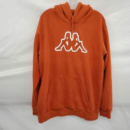 Kappa Men's Logo Zavrok Burnt Orange Pullover Hoodie Size L