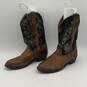 Mens Brown Camouflage Leather Mid Calf Cowboy Western Boots Size 11 image number 1