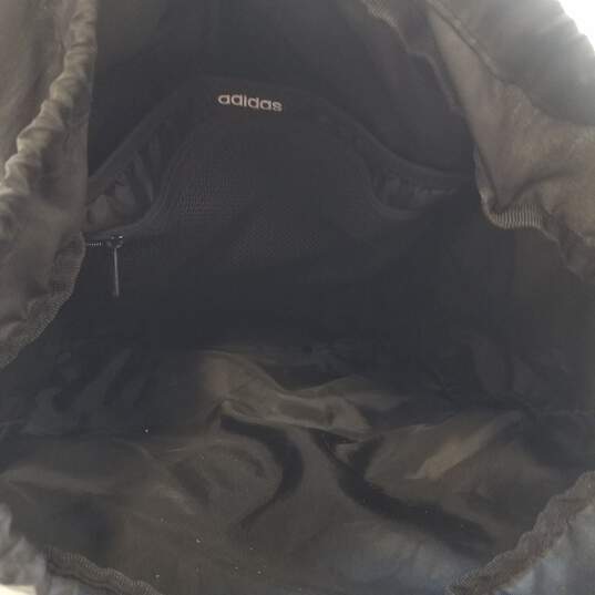 Adidas Black Nylon Drawstring Backpack Bag image number 4