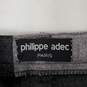 Philippe Adec Paris WM's Gray Cotton Pleated Pants Size S image number 3