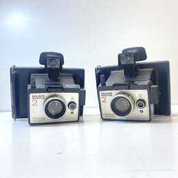 Lot of 2 Polaroid Square Shooter 2 Instant Cameras