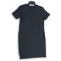 H&M Womens Black White Striped Crew Neck Short Sleeve T-Shirt Dress Size L image number 2