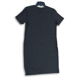 H&M Womens Black White Striped Crew Neck Short Sleeve T-Shirt Dress Size L alternative image